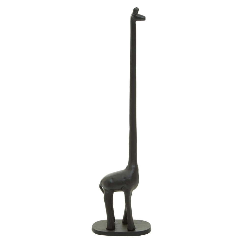 Premier Housewares Fauna Black Giraffe Toilet Roll Holder