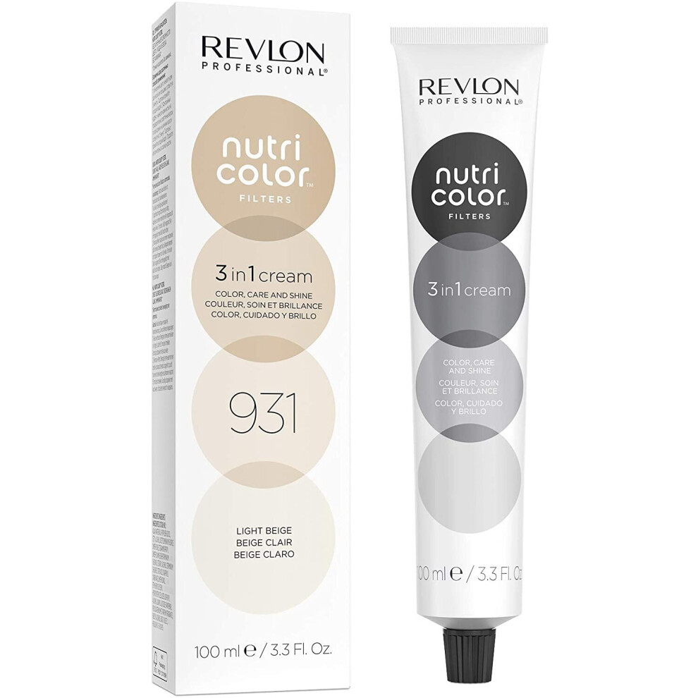 Revlon Nutri Color Filters, Semi Permanent Hair Colour Conditioner, 931 Light Beige, 100 ml