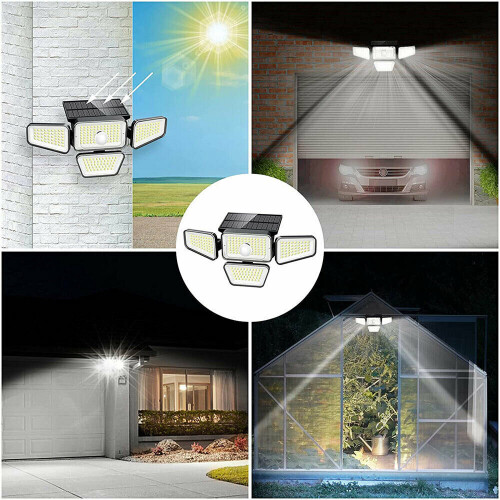 Solar Security Lights Outdoor Motion Sensor Wall Lights 270LEDs 4 Head 2