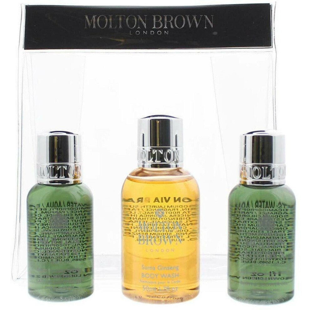 Molton Brown Gift Set 50ml Suma Ginseng Body Wash + 2 X 30ml Fabled Juniper Berries & Lapp Pine Body Wash