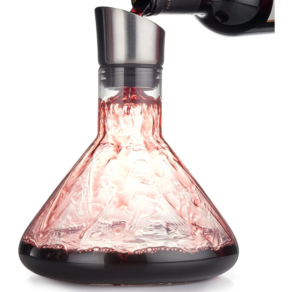 Red Wine Decanter, 1.5 Litre, Carafe Gift Set with Aerator Filter & Cleaning Accessories 