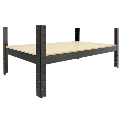 Spare 90cm Shelf Black Garage Shelving T-Rax Racking Unit Steel Storage ...