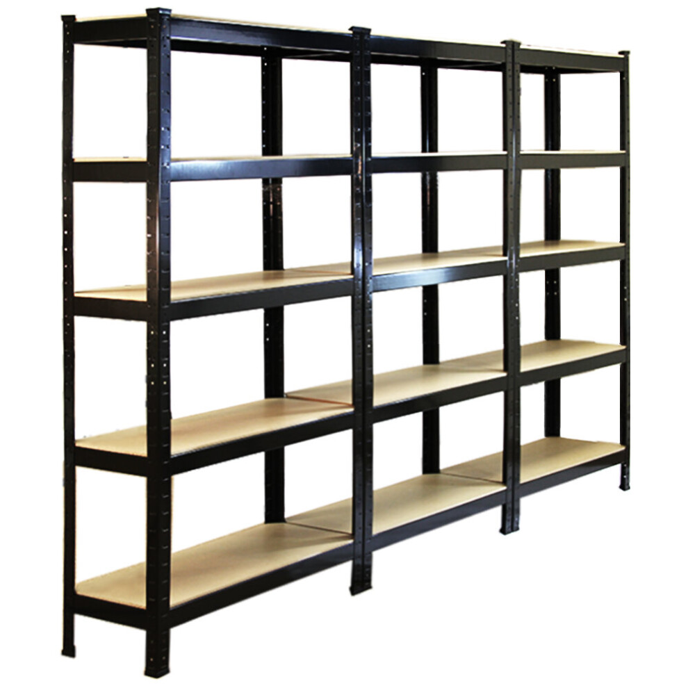 3 Racking Storage Shelving Heavy Duty Garage 5Tier 75cm Steel Shelves Warehouse