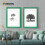 (A3 Pic (A2 Frame)) Green Picture Frame / LW Style Wall Art Frame / Modern Photo Frames With White Mount 16