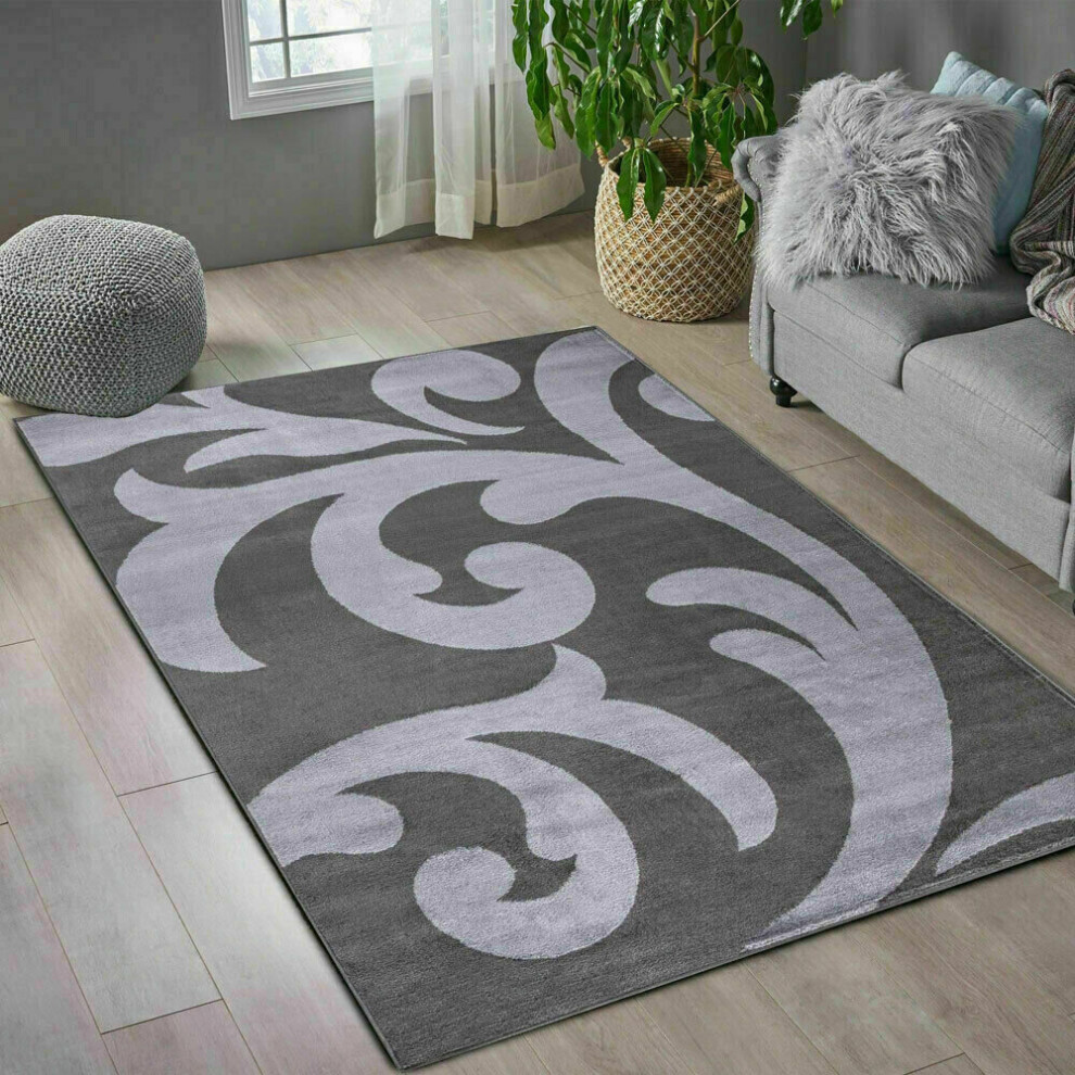 (Dark-Grey, 60 x 110 cm) Modern Luxury Sophia Rugs Living Room Carpet Mats