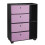 URBN Living (Pink) 6 Section Small Side Unit Wooden Bookcase Drawer 1