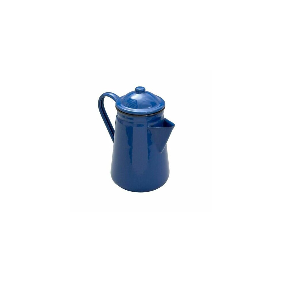 (Blue) Enamel Coffee Pot Stove Top Kettle Jug Falcon