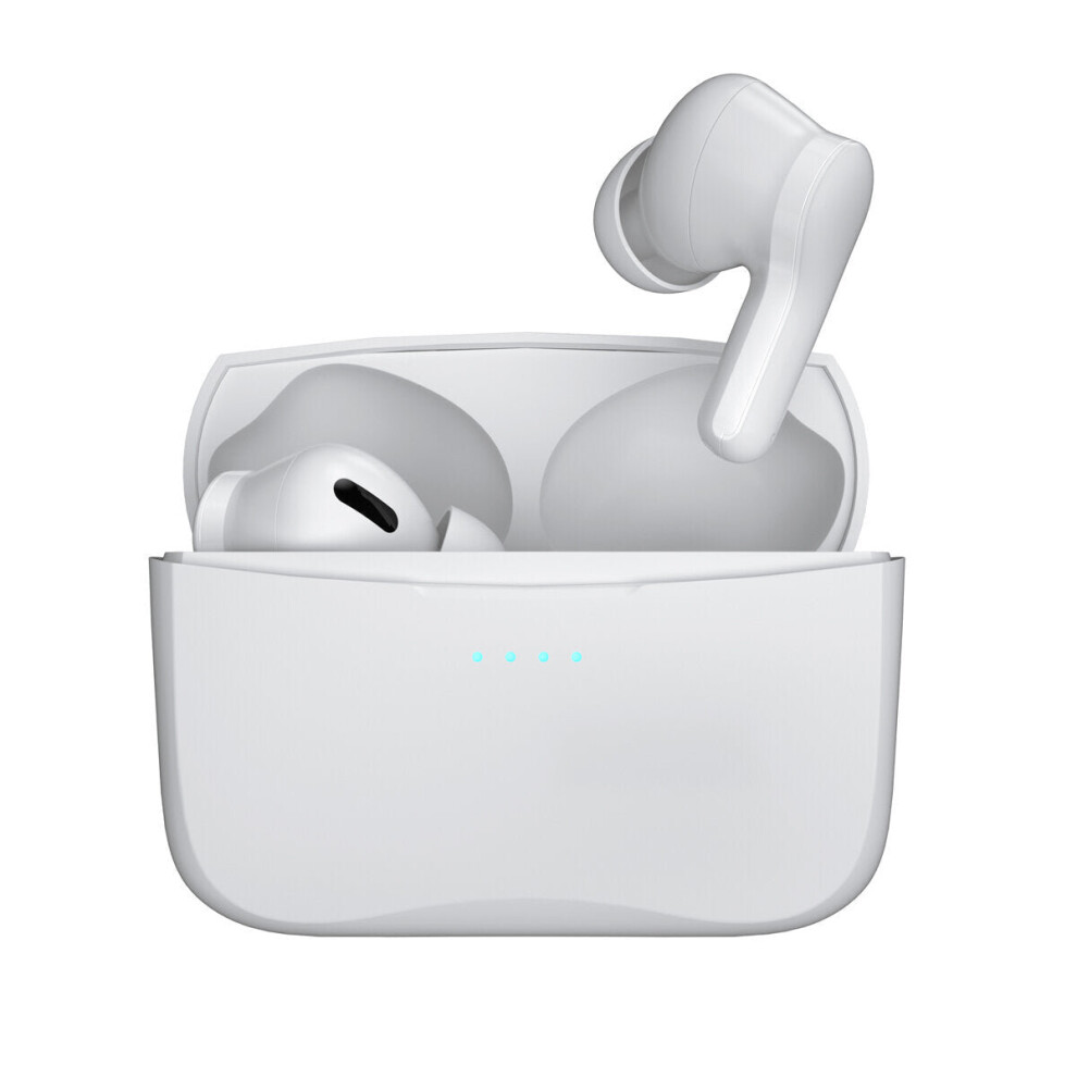 (White) Tws Earphone Bluetooth V5.0 Wireless Headphones Stereo Cvc6.0 Noise Reduction Earbuds Sport Headphones With Mic With Charging Case White 6112212054611