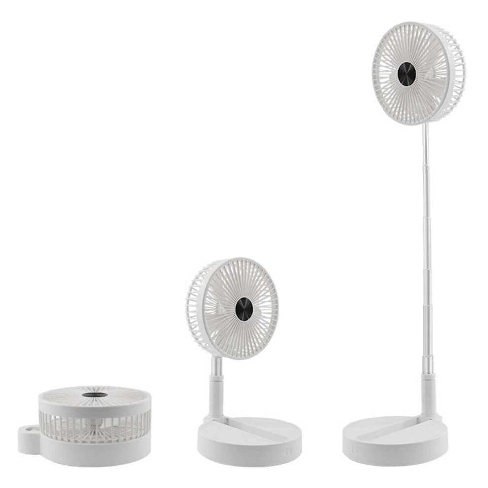 (white) USB 4 Gear Eletric Fordable Fan 180 Rotation Humidifying Hydration Water Spray Fan Desk Lamp Floor Fan