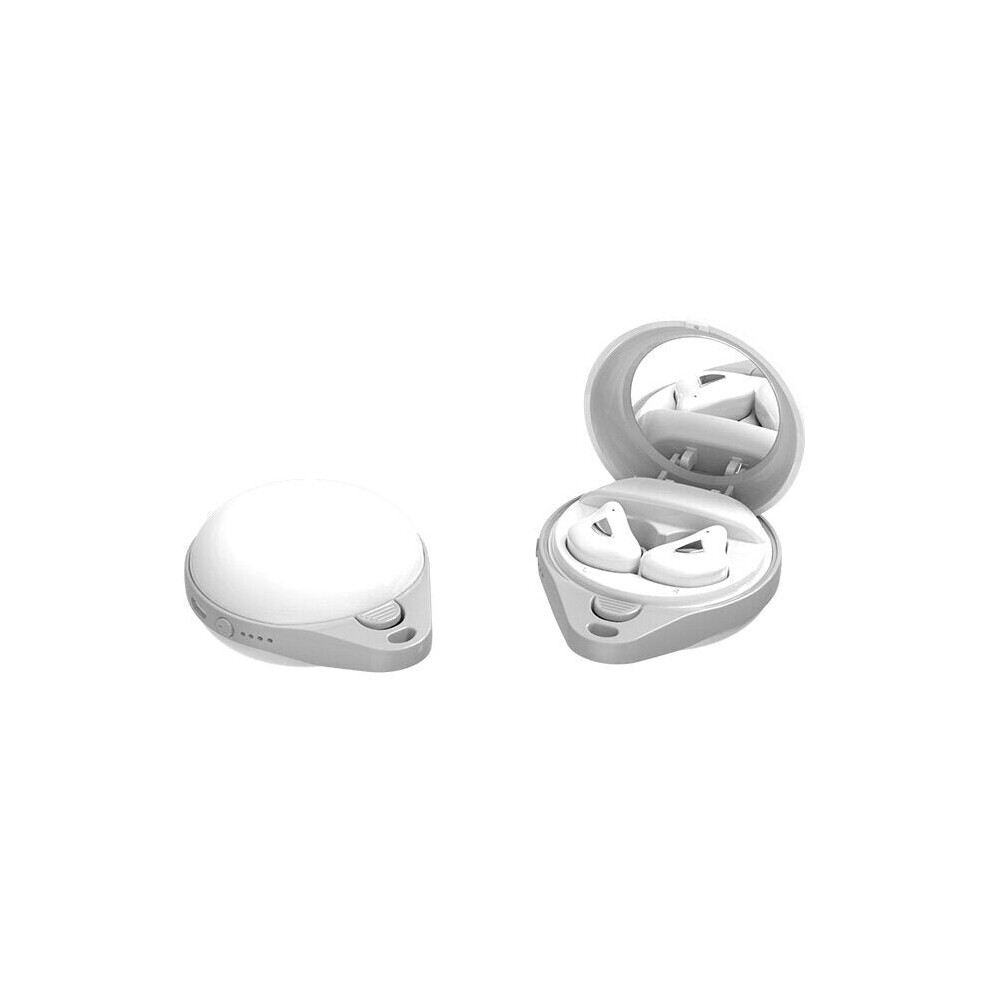 (White) Tws Bluetooth Earphone Mini Wireless Earbuds Hifi 6D Bass Gaming Touch Control Headset With Portable Mirror White 6112212046319