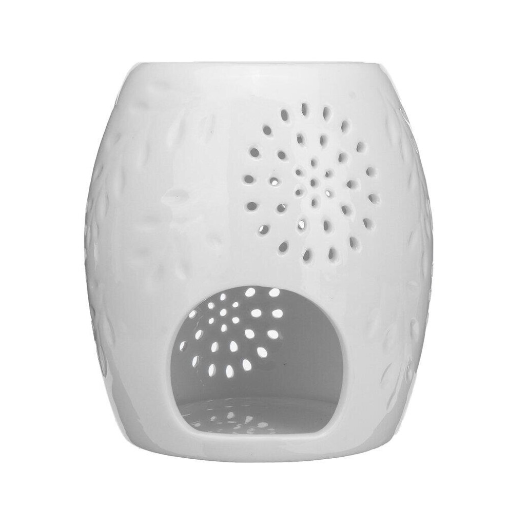 (A) Ceramic Wax Melt Warmer Essential Incense Oil Burner Aromatherapy Candle Holder