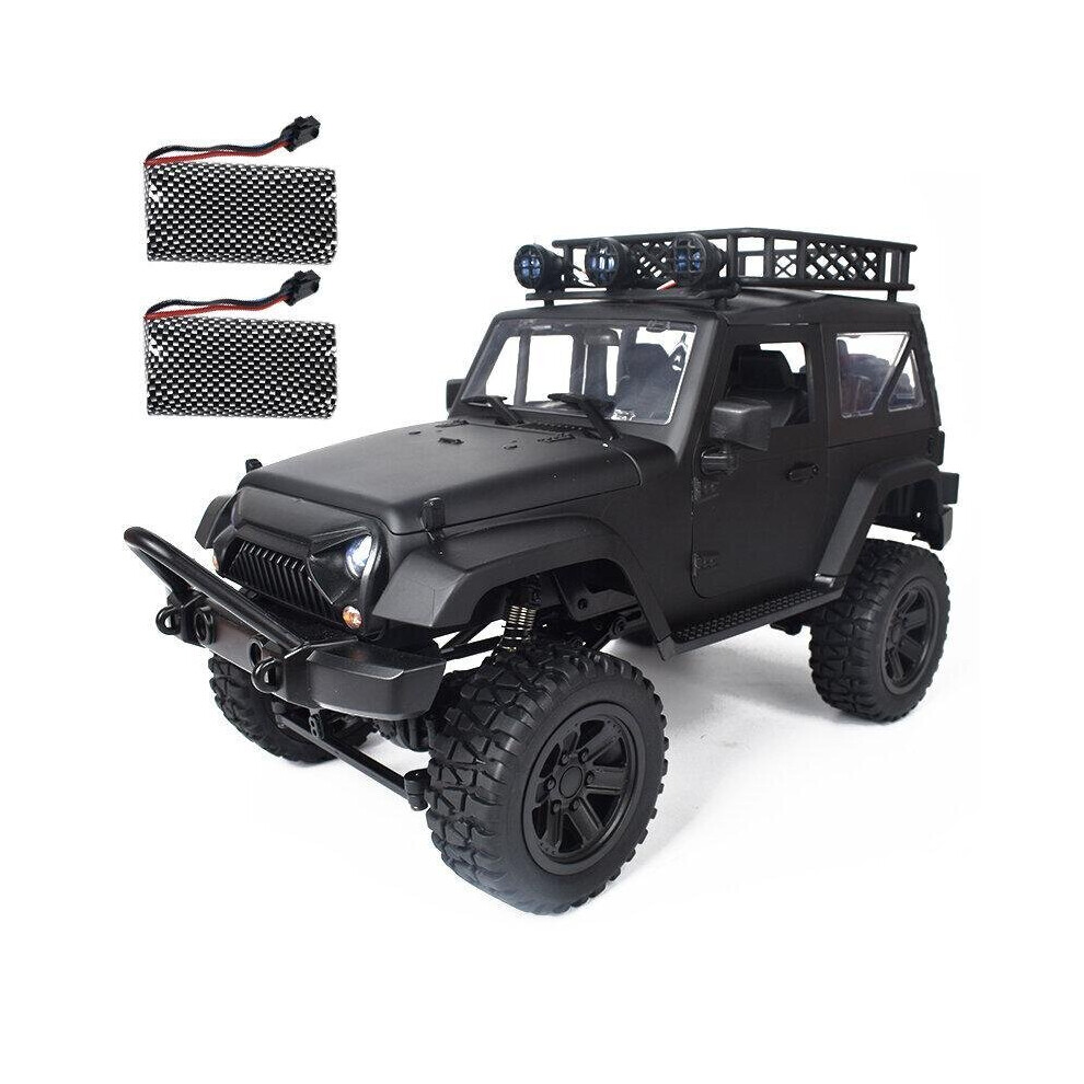 2.4Ghz 4WD RC Car For Jeep Off-Road Vehicles With LED Light Climbing Truck RTR Model Two Battery