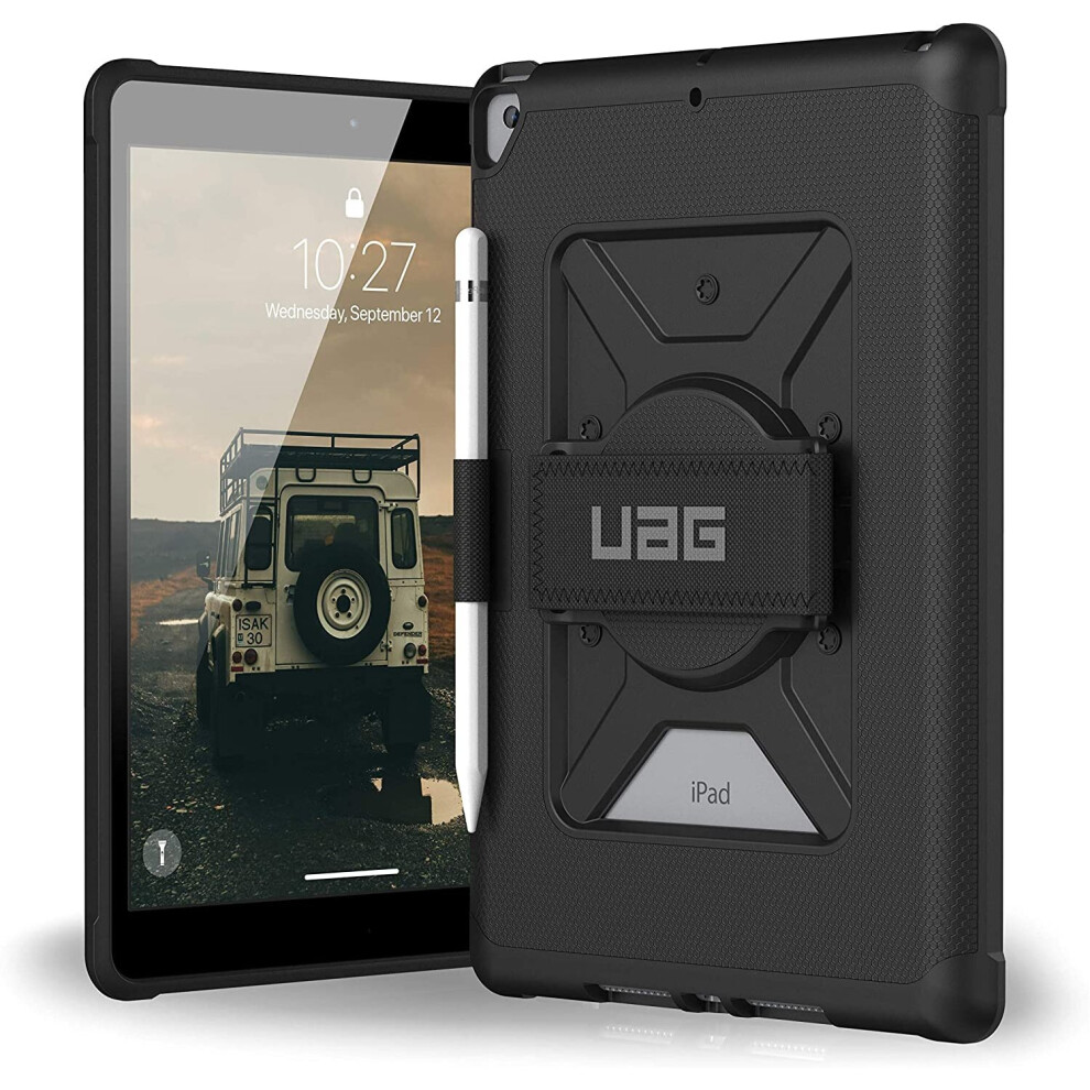 URBAN ARMOR GEAR UAG iPad 10.2-inch (8th Gen, 2020) & (7th Gen, 2019) Case with Handstrap, Metropolis Feather-Light Rugged Military Drop Tested
