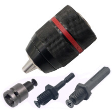 (E) 2-13mm Keyless Drill Chuck Hex Shank SDS Socket Square Self-tightening Chuck Electric Hammer Electric Drill Conversion Chuck