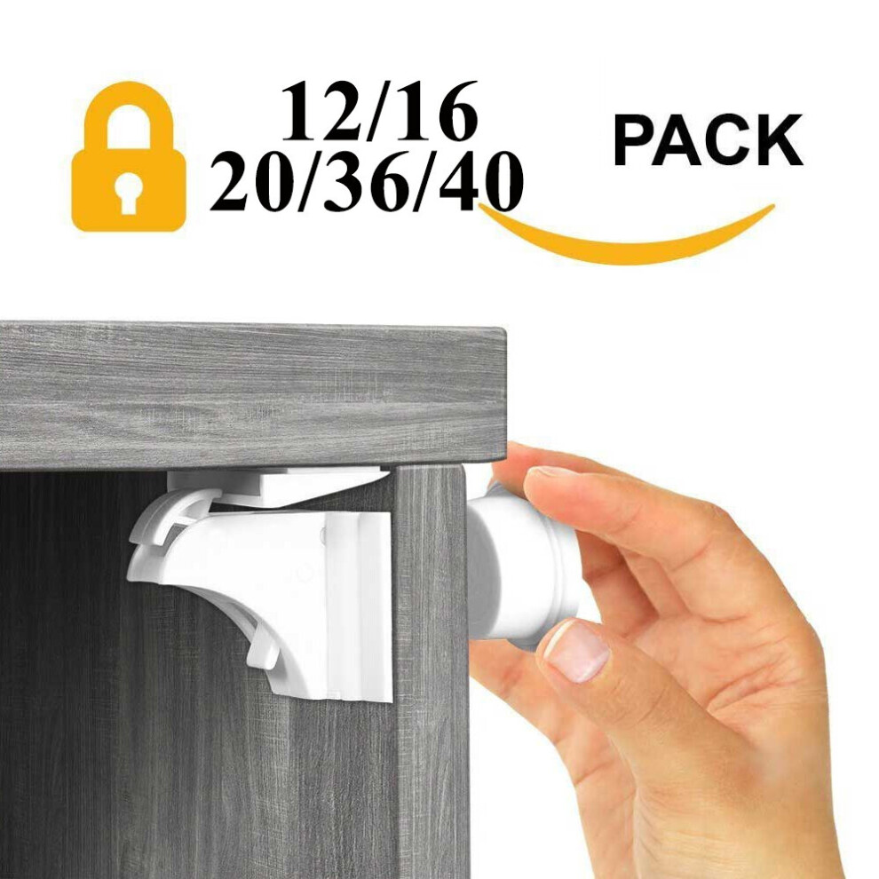 4-40 Set Magnetic Child Lock Children Protection Baby Safety Lock Drawer Latch Cabinet Door Lock Limiter Children Security Locks
