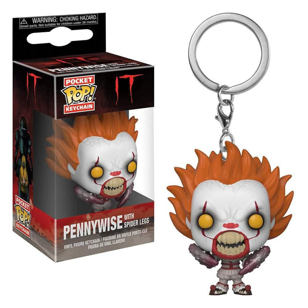 (Pennywise With Spider Legs) Funko Pop Keychain Chucky Pennywise Elvira Castile Dwight Kenny Dementor Pendant