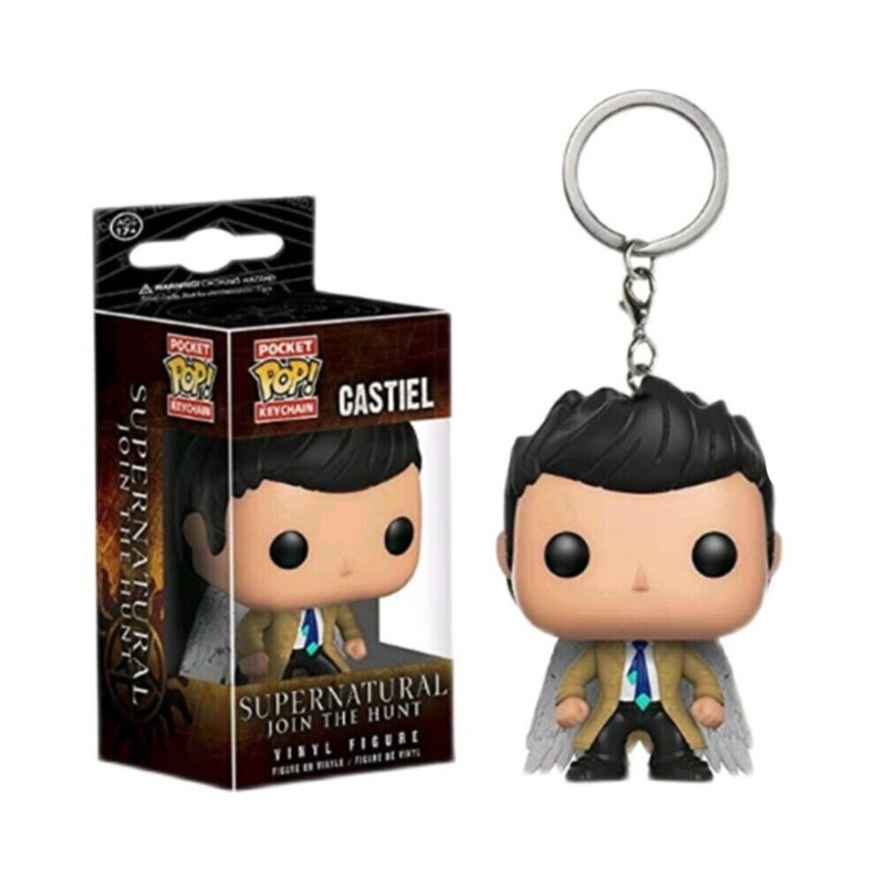 (Castile) Funko Pop Keychain Chucky Pennywise Elvira Castile Dwight Kenny Dementor Pendant