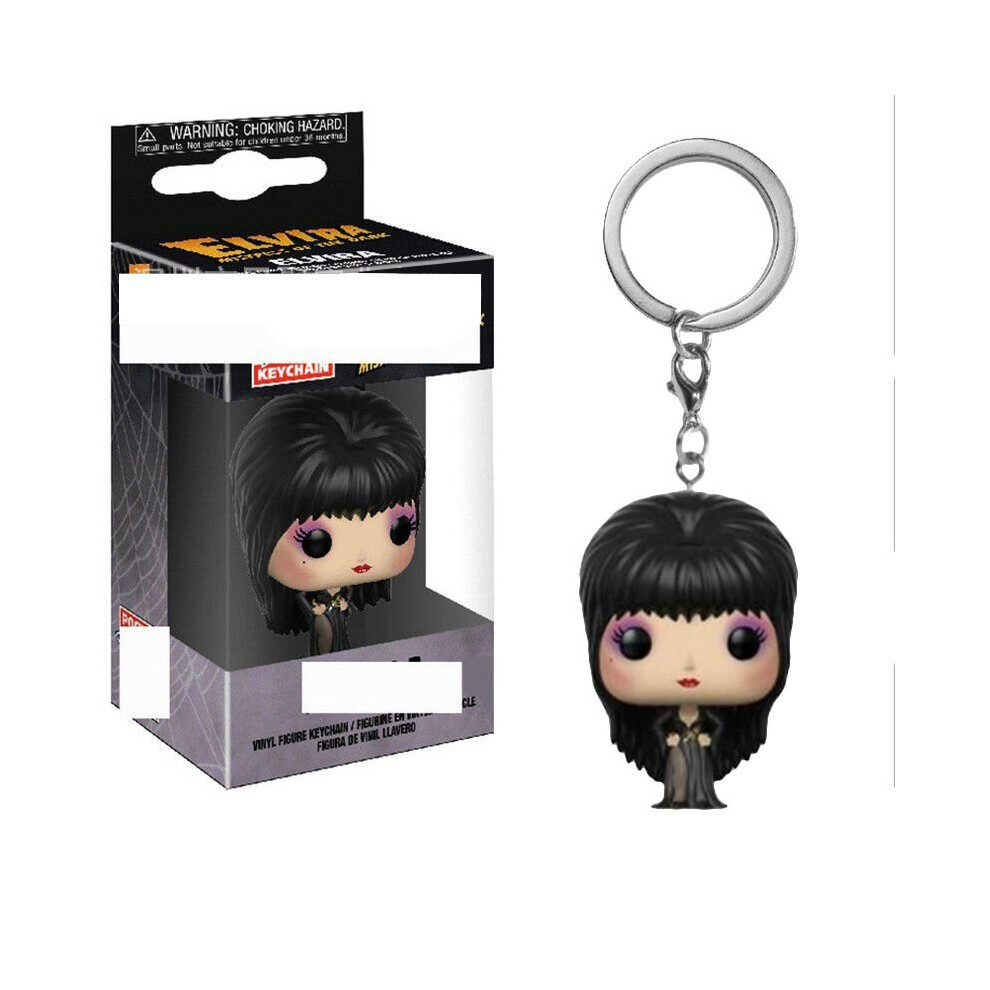 (Elvira) Funko Pop Keychain Chucky Pennywise Elvira Castile Dwight Kenny Dementor Pendant