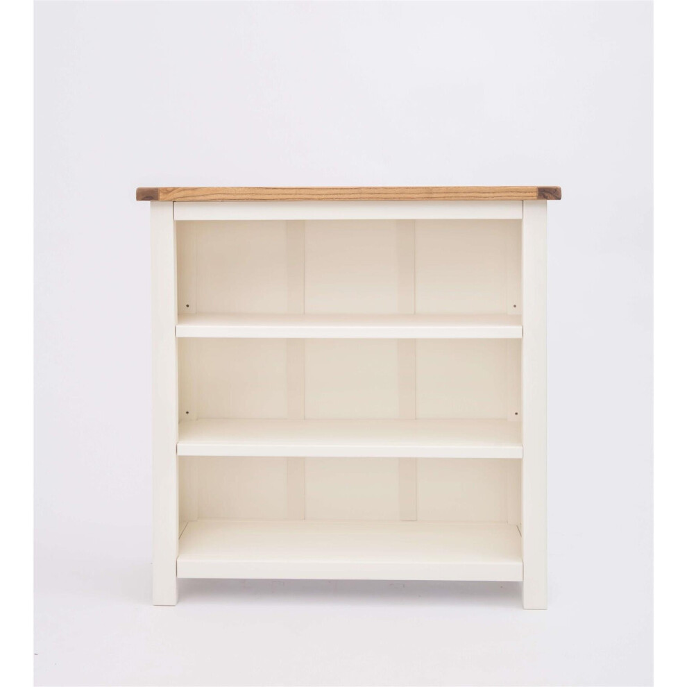 Low Bookcase Off White Modern Living Room Furniture Storage adjustable shelves