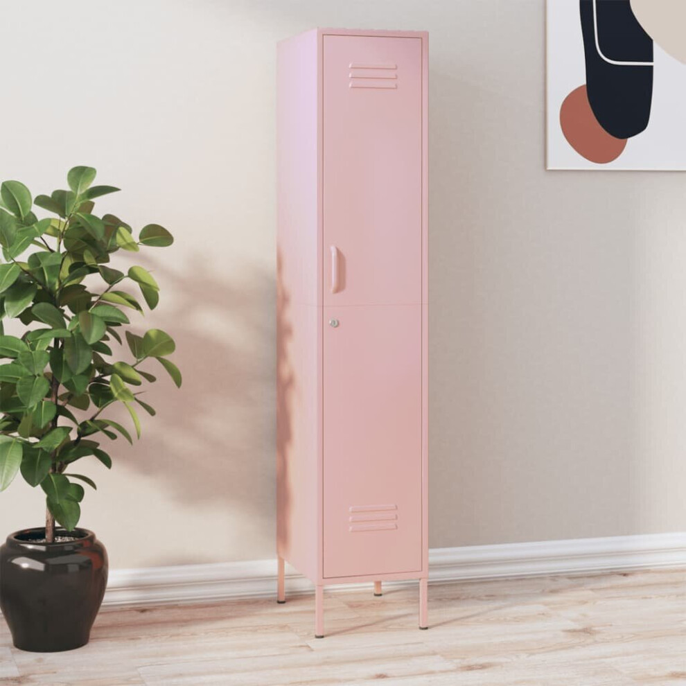 Vidaxl Locker Cabinet Pink Steel Storage Office Furniture Cabinet Organiser