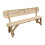 (6ft, Light Green (Natural)) Victoria Rounded Bench With Back Rest 2