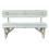 (7ft, Light Green (Natural)) Victoria Rounded Bench With Back Rest 5