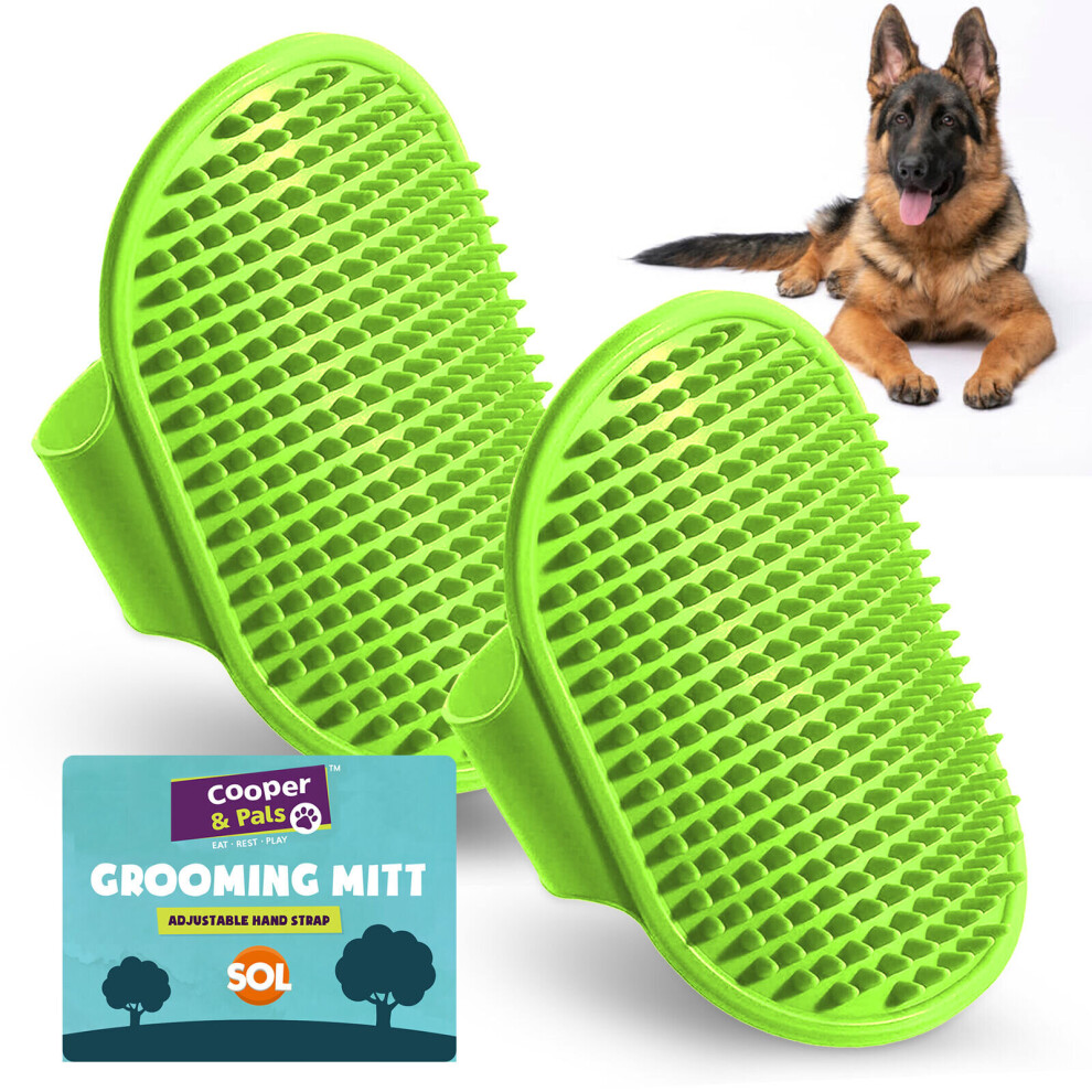 Dog Grooming Mitt Pet Glove Brush | Cat Fur Hair Remover Deshedding