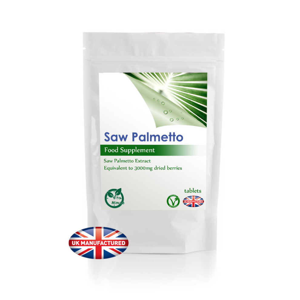 Vitaminute Saw Palmetto 3000Mg - 30 Tablets (V) Hair Prostate Bladder Immune, Uk