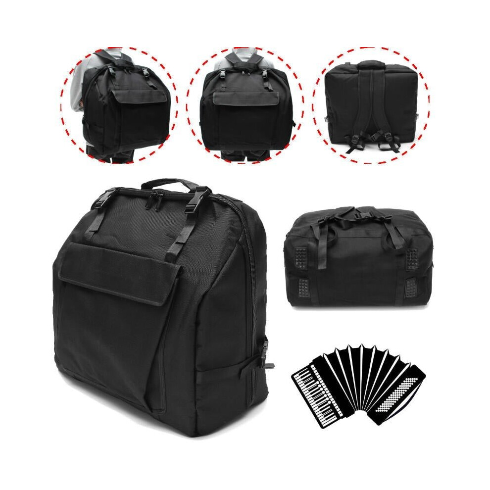 Thick Padded 120 BASS Piano Accordion Gig Bag Cases Backpack