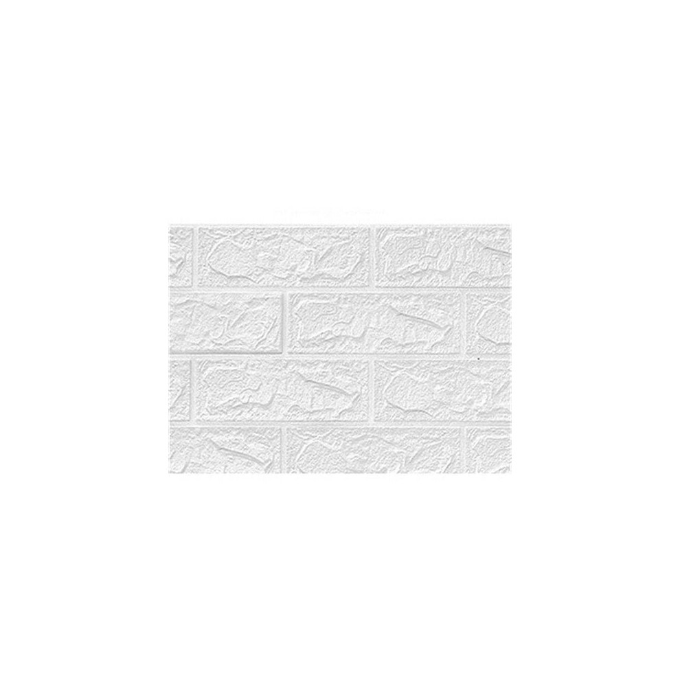 (White) 20Pcs/Set 3D Brick Wall Sticker Self-adhesive Panel Decal Waterproof PE Foam Wallpaper for TV Walls Sofa Background Decor