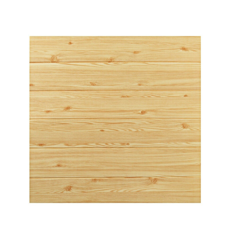 (Natural Wood Grain) 10pcs 70x70cm 3D Wall Tile Stickers Bedroom Living Room Self-Adhesive Decals Foam