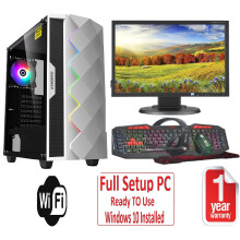 Fast Gaming PC Bundle - i5 8GB RAM 1TB GT710 2GB - WiFi - WARRANTY -  WHITE DIAMOND - Refurbished