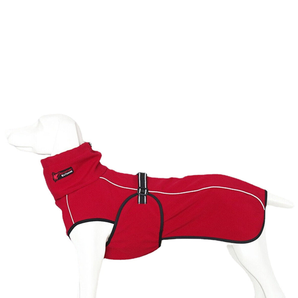 (Red, XS) Waterproof Dog Jacket Reflective Large Dog Clothes Coat Winter Warm Outdoor Suit