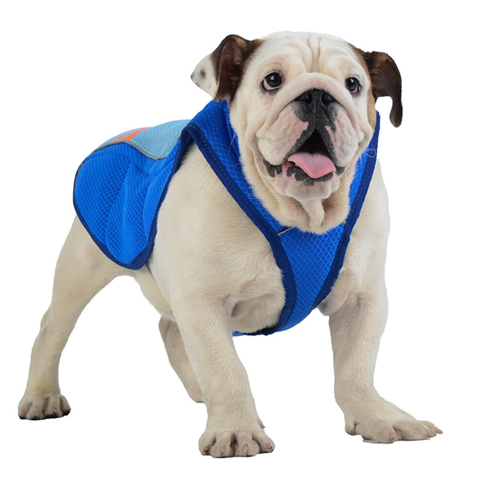 (L) Pet Dog Summer Cool Vest Breathable Comfortable Sunscreen Cooling Clothes Jacket Pet Vest