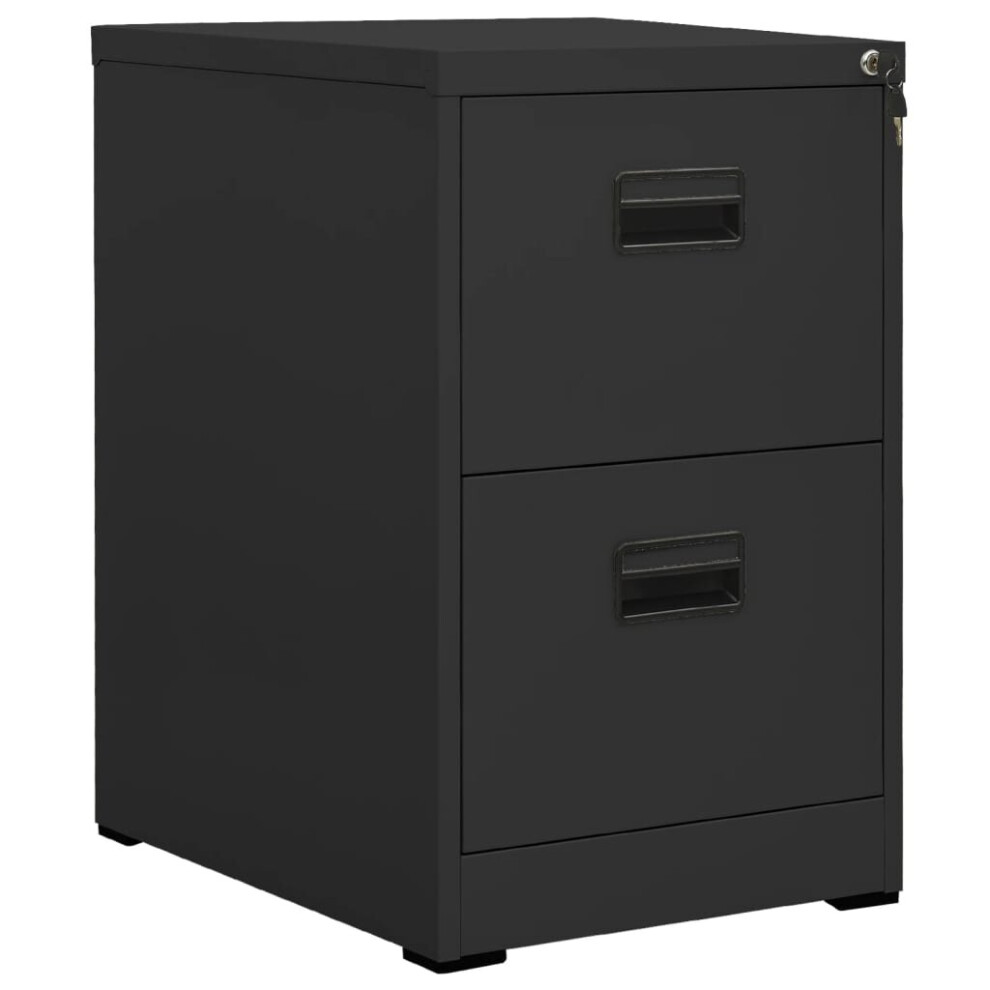 vidaXL Filing Cabinet Anthracite Steel Office Storage File Document Cabinet