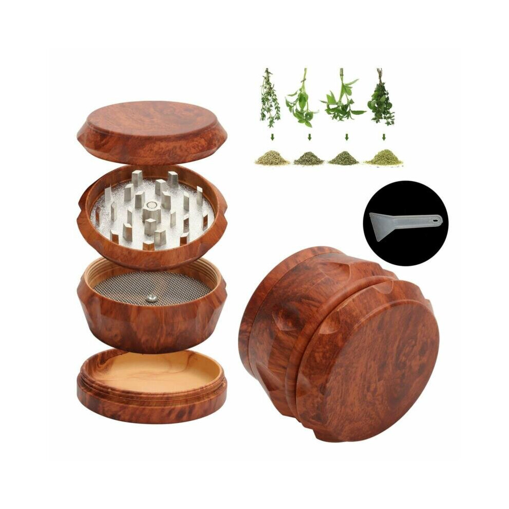 2.5" 4 Part Large Metal Herb Grinder 63mm Spice Tobacco Crusher Sharp