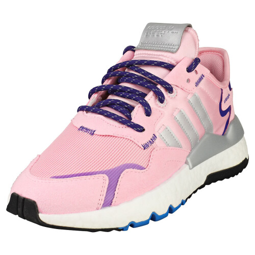 adidas Nite Jogger Womens Fashion Trainers in Pink Size 5 UK