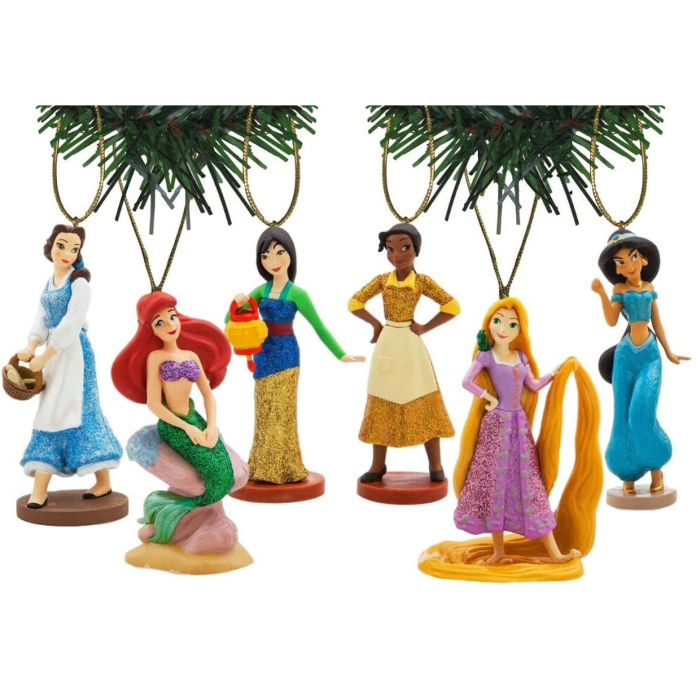 Characteristix Disney Princess Glitter Ornament Set