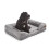 Silentnight Silentnight Orthopaedic Pet Bed - Medium Dog Cat Bed - Contoured Foam for Support, Machine Washable Cover, Non-Slip Base, grey 1