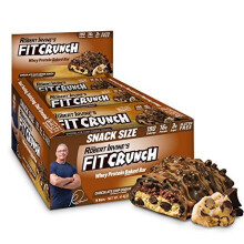 FITCRUNCH, Hochprotein Backriegel, Schokoladen-Chip-Cookie-Teig, 9 Riegel, je 1,62 Unzen (46 g)
