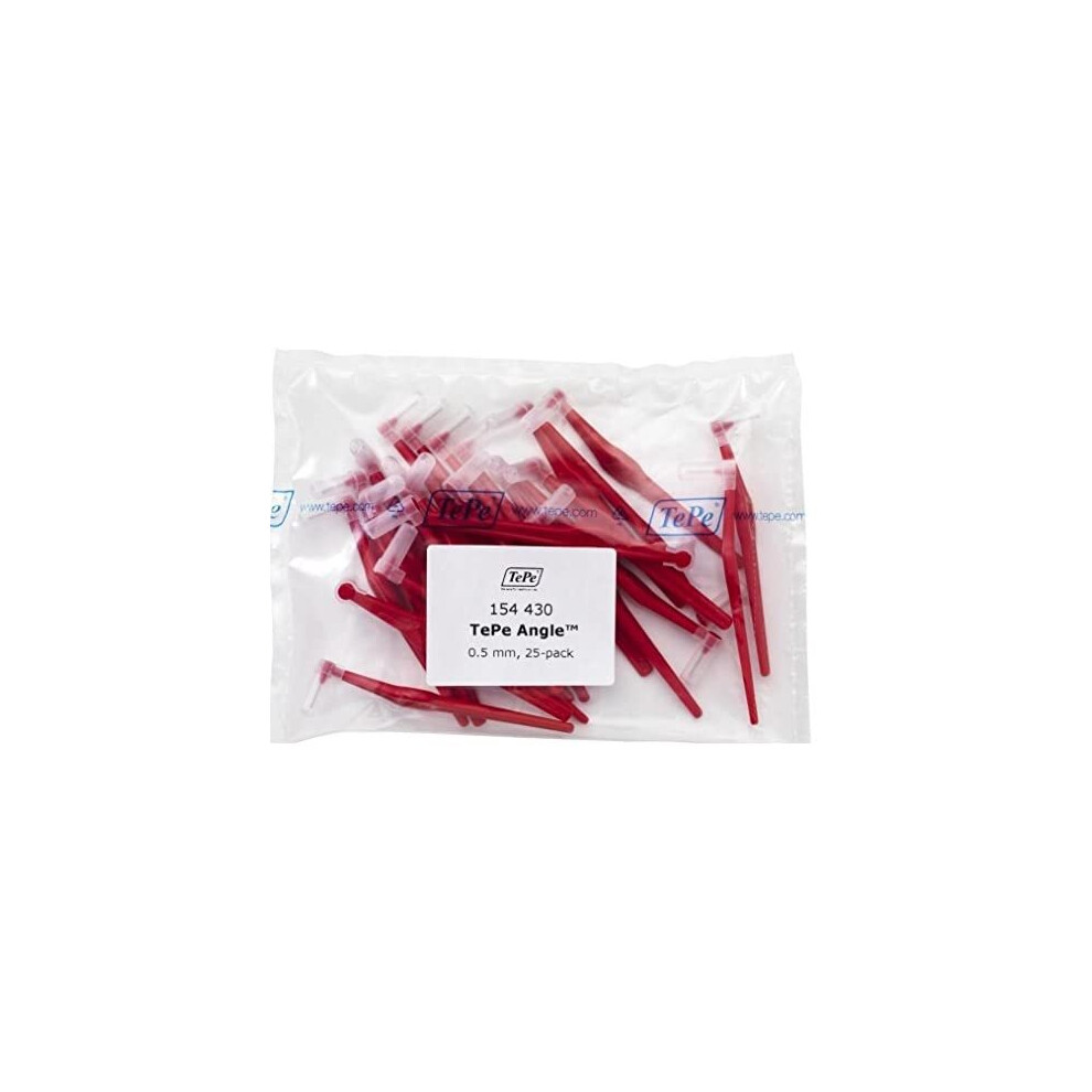 Tepe Interdental Brushes Angle 0.5 Mm Pack Of 25 Red