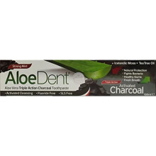Three Packs of Aloe Dent Aloe Vera Triple Action Charcoal Toothpaste 100ml