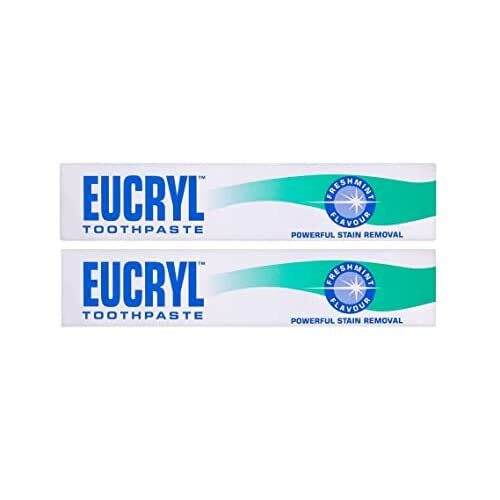 Eucryl Raucherzahnpasta Freshmint 50ml - Starke Fleckenentfernung - 2er Pack