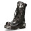 New Rock (43) New Rock 591-S2 Black/Silver Gothic Leather Boots 5