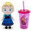 Disney Disney Store Frozen Bundle - Elsa Small Toy Doll + Clear Drinks Bottle 1