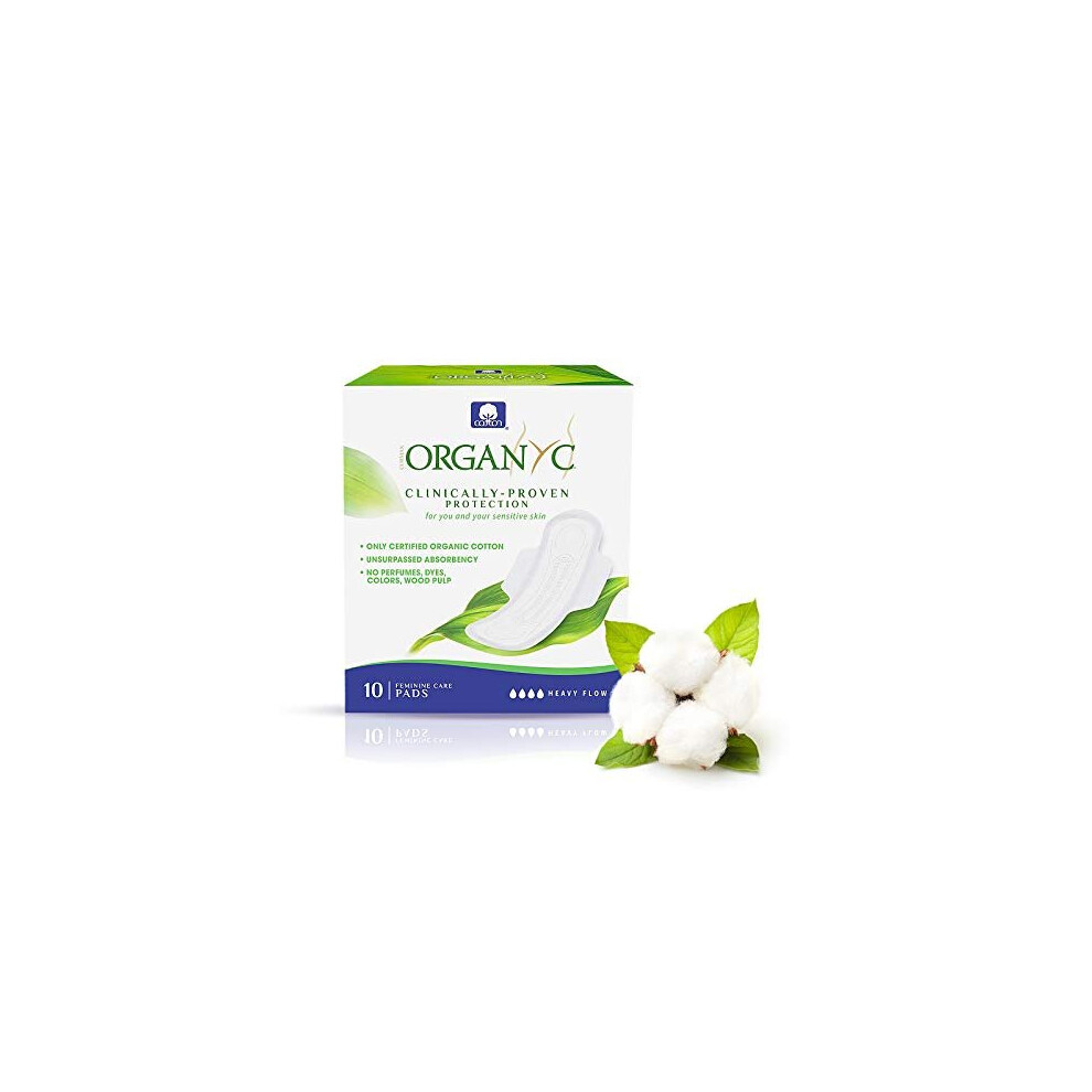 Organyc Pads Heavy Flow, Pack Of 10, B003art1jg
