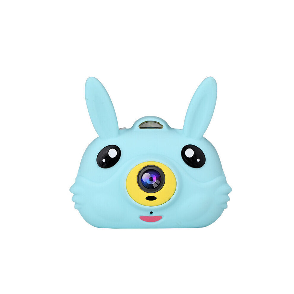 (Blue) Mini Digital Camera 8MP 2.0 Inch IPS Display Waterproof Built-in Rechargeable Battery with 8GB Memory Card Cameras for Kids