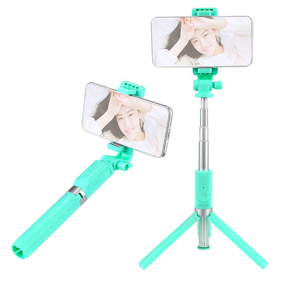 (Green) Selfie Tripod Stand And Phone Holder Multifunctional Cellphone Selfie Rod Green 3654659199225