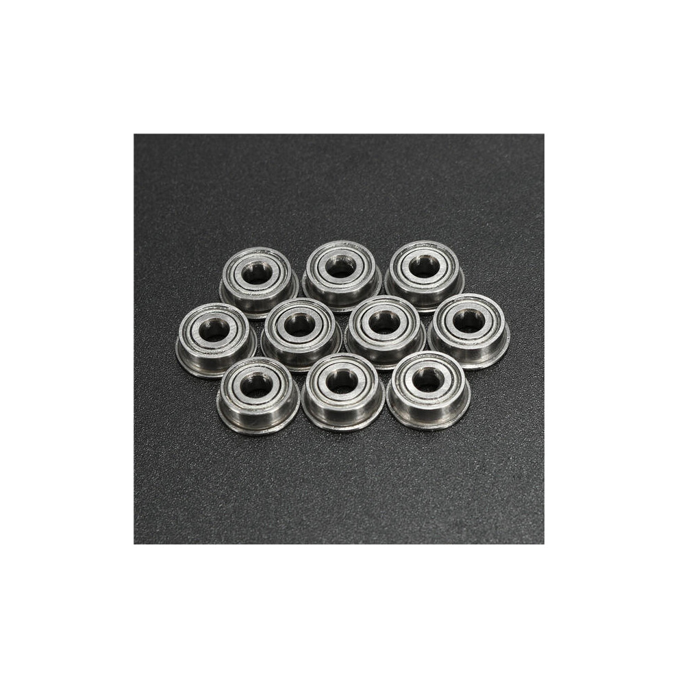 10pcs 4x10x4mm Metal Shielded Flange Ball Bearing