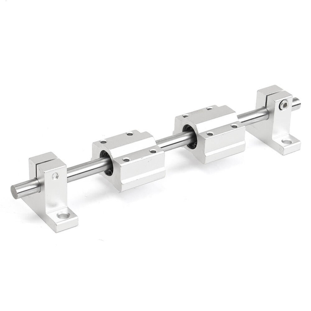 200Mm Linear Rail Shaft Rod With Bearing Guide Support And Bearing Block Cnc Parts 3654659375087